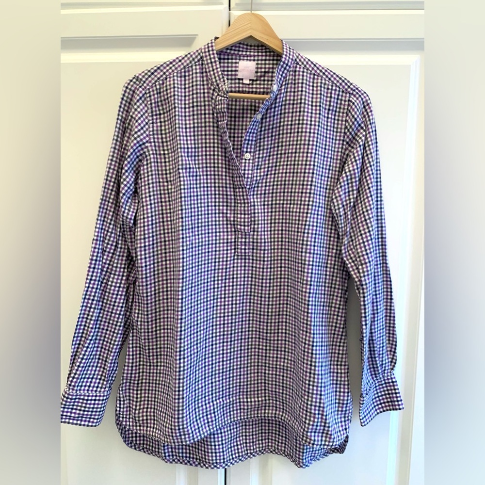 Ann Masburn mandarin collar button down